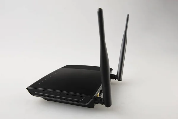 Black Router Two Antennas — Stock Photo, Image