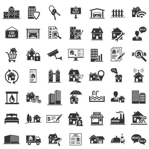 Real Estate Icons Set — Stock Vector