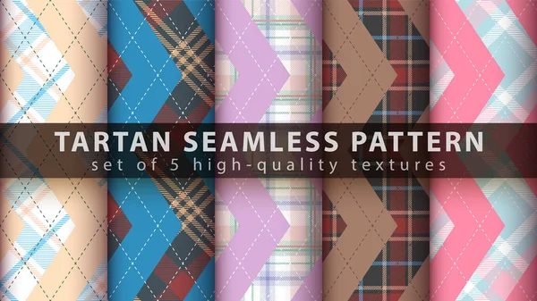 Set classique tartan motif sans couture. — Image vectorielle
