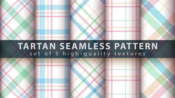 Set classique tartan motif sans couture. — Image vectorielle