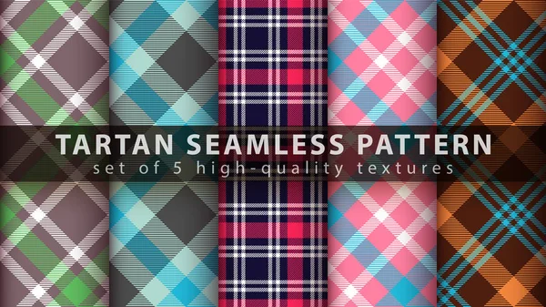 Set classique tartan motif sans couture — Image vectorielle