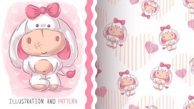 Sevimli oyuncak eşek - sorunsuz desen