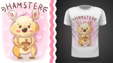 Somun lu Hamster - baskı t-shirt için fikir