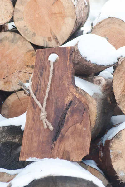 Oak cutting board — Stock Photo, Image