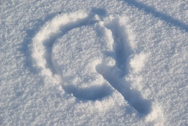 Real snow letters - letter Q
