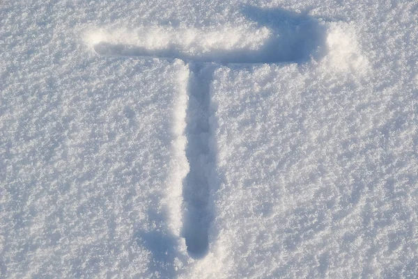Real snow letters - letter T