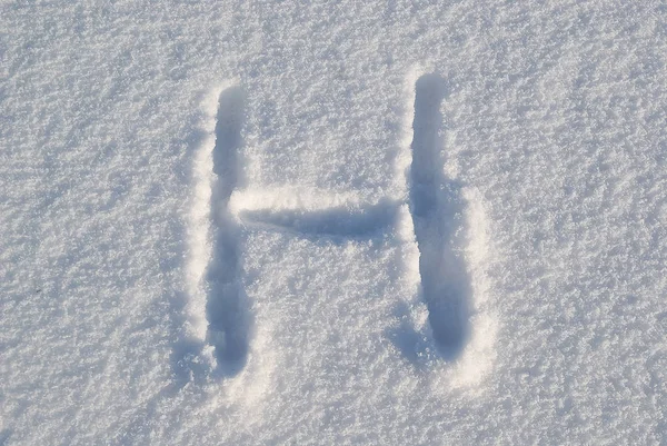 Real snow letters - letter H
