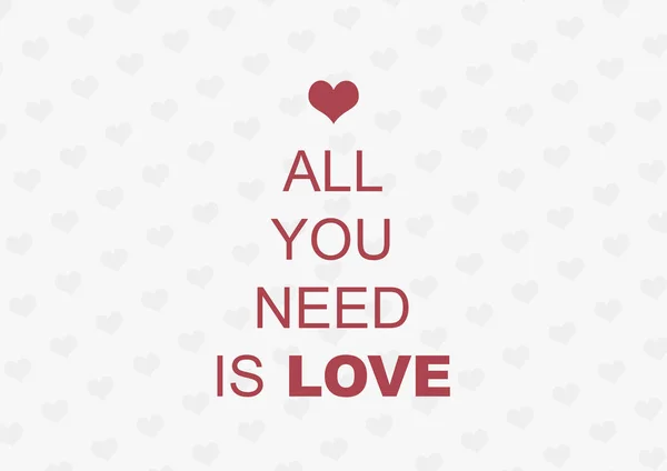 Alles Man Braucht Ist Eine Liebespostkarte Phrase Zum Valentinstag Inschrift Stockfoto