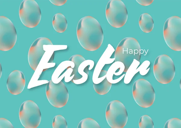 Happy Easter Ręcznie Pisane Litery Proste Słodkie Kartki Okolicznościowe Zestaw — Zdjęcie stockowe