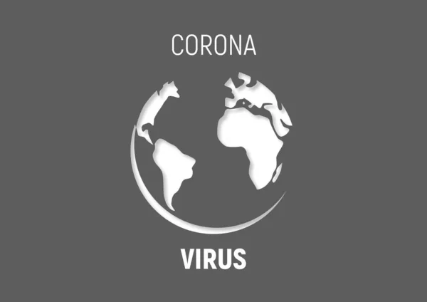 Coronavirus Einfaches Banner Für Bewusstsein Warnung Vor Der Ausbreitung Von — Stockfoto