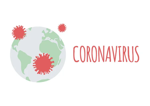 Coronavirus Simple Banner Awareness Alert Disease Spread Symptoms Precautions Red — Stock Photo, Image