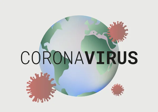 Coronavirus Απλό Πανό Για Ευαισθητοποίηση Και Προειδοποίηση Κατά Της Εξάπλωσης — Φωτογραφία Αρχείου