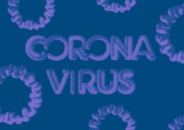 Coronavirus Simple Banner Awareness Alert Disease Spread Symptoms Precautions Pneumonia — Stock Photo, Image