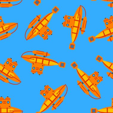 Denizaltılı renkli desenli pankart