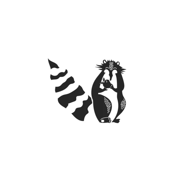 Raccoon Icon Simply Vector Illustration — Stock Vector
