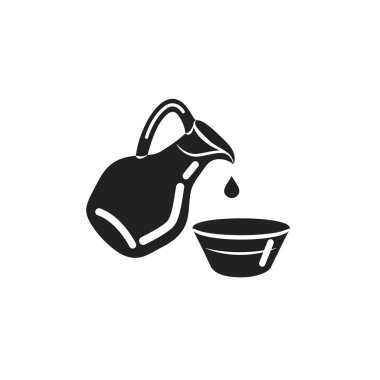 sürahi zeytinyağı, basitçe vektör illüstrasyonu 