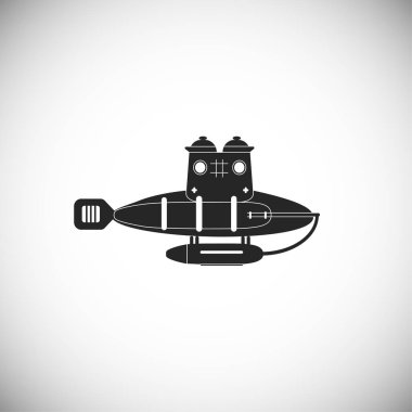 submarine icon, simply vector illustration 