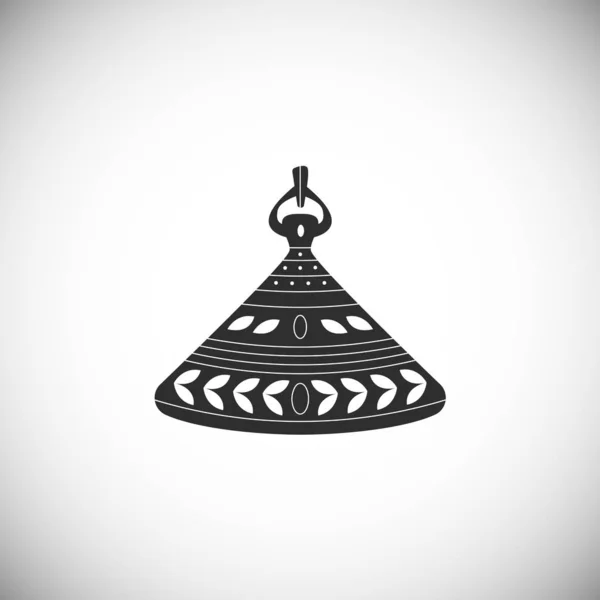 Icono Sombrero Africano Simplemente Vector Ilustración — Vector de stock