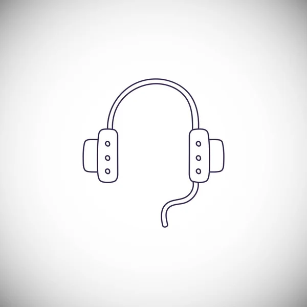 Εικονίδιο Ακουστικών Απλά Απεικόνιση Διάνυσμα — Διανυσματικό Αρχείο