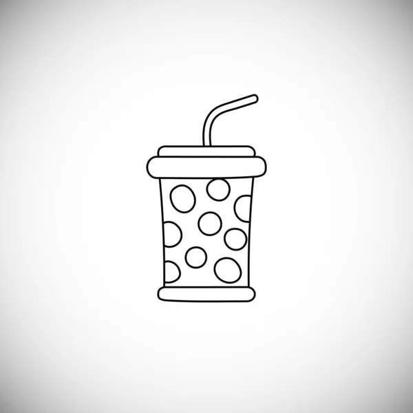 Paper Cup Icon Simply Vector Illustration — Stok Vektör