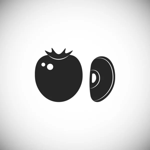 Persimmon Symbol Einfach Vektorillustration — Stockvektor