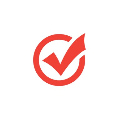 Beyaz Arkaplanda Kırmızı Simge. Kırmızı Düz Biçim Vektör İllüstrasyonu.