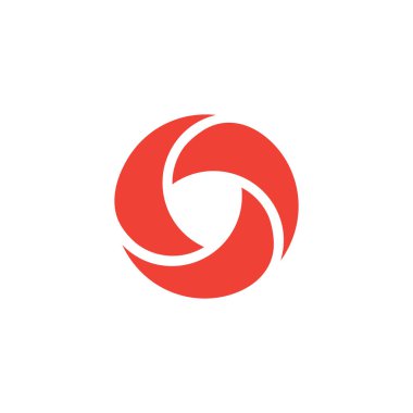 Beyaz Arkaplanda Kırmızı Simge. Kırmızı Düz Biçim Vektör İllüstrasyonu.