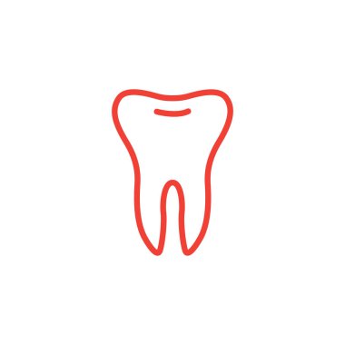 Beyaz Arkaplanda Kırmızı Icon. Kırmızı Düz Biçim Vektör İllüstrasyonu.