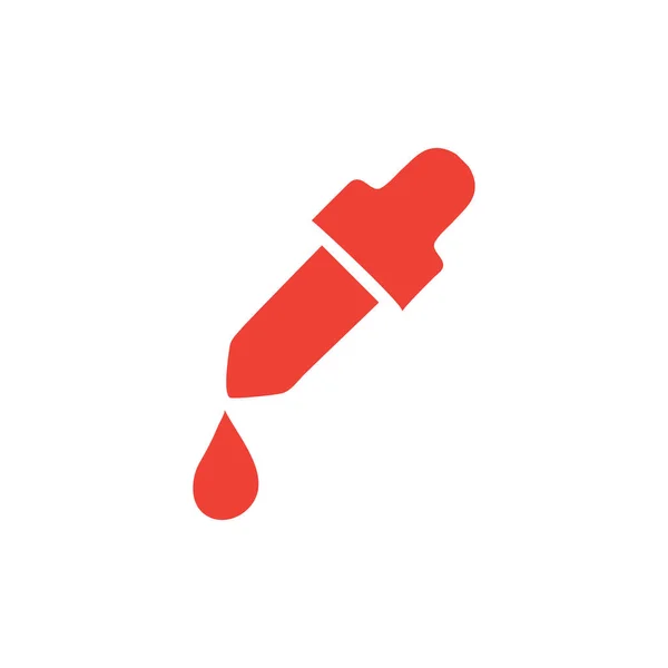 Druppelaar Red Icon op witte achtergrond. Rode platte stijl vector illustratie. — Stockvector