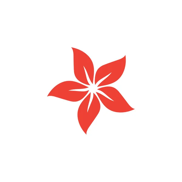 Beyaz Arkaplanda Kırmızı Çiçek Simgesi. Kırmızı Düz Biçim Vektör İllüstrasyonu. — Stok Vektör