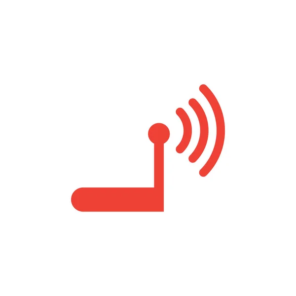 Routeur Icône rouge sur fond blanc. Illustration vectorielle de style plat rouge . — Image vectorielle