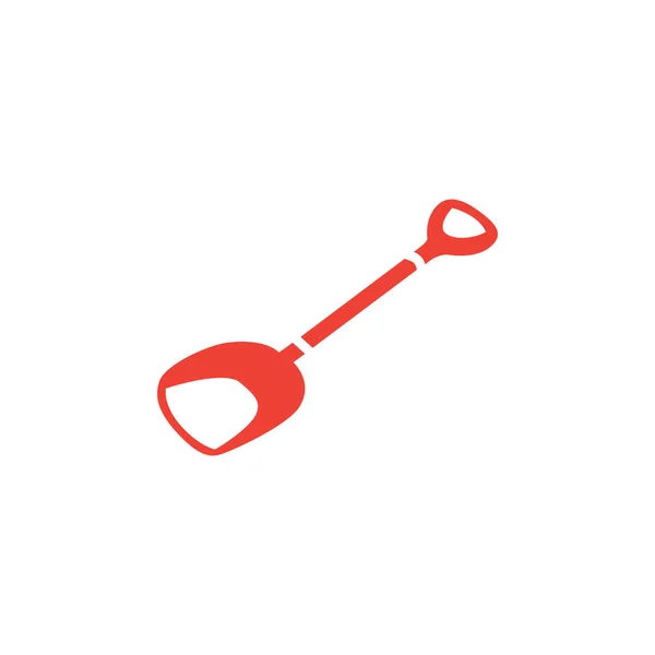 Schop Red Icon op witte achtergrond. Rode platte stijl vector illustratie. — Stockvector