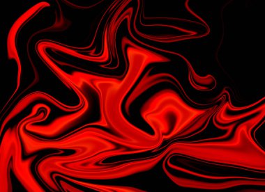 Soyut Kırmızı Psikedelik Sıvılaştırılmış Arkaplan. Dijital Sanatta Sıvı Renkli Doku