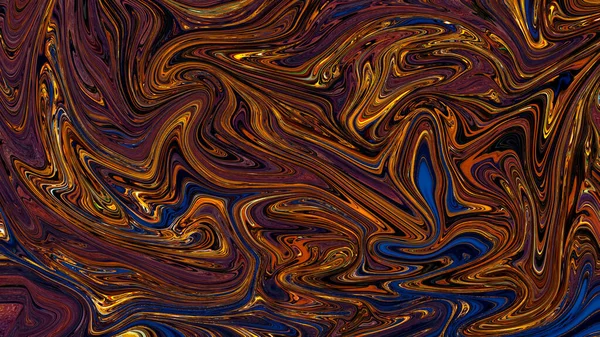 要旨多色サイケデリック液体背景 デジタルアートにおける流体カラフルなテクスチャ — ストック写真