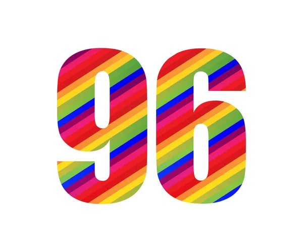 Αριθμός Rainbow Style Αριθμητικό Ψηφίο Πολύχρωμο Έξι Αριθμός Διάνυσμα Σχεδιασμός — Διανυσματικό Αρχείο
