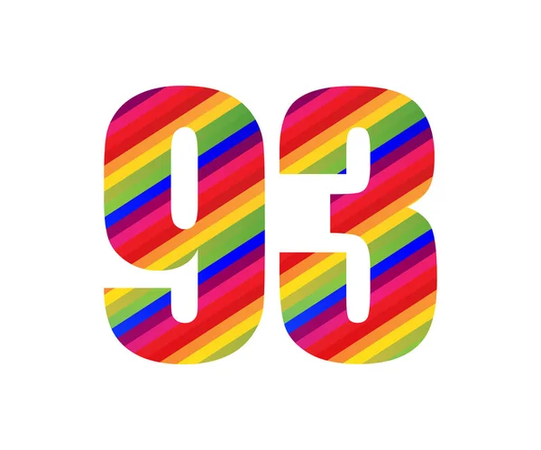 Αριθμός Στυλ Rainbow Αριθμητικό Ψηφίο Πολύχρωμο Τρεις Αριθμός Διάνυσμα Σχεδιασμός — Διανυσματικό Αρχείο