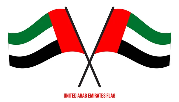 Векторная Иллюстрация Флага Объединенных Арабских Эмиратов Белом Фоне Флаг Объединенных — стоковый вектор