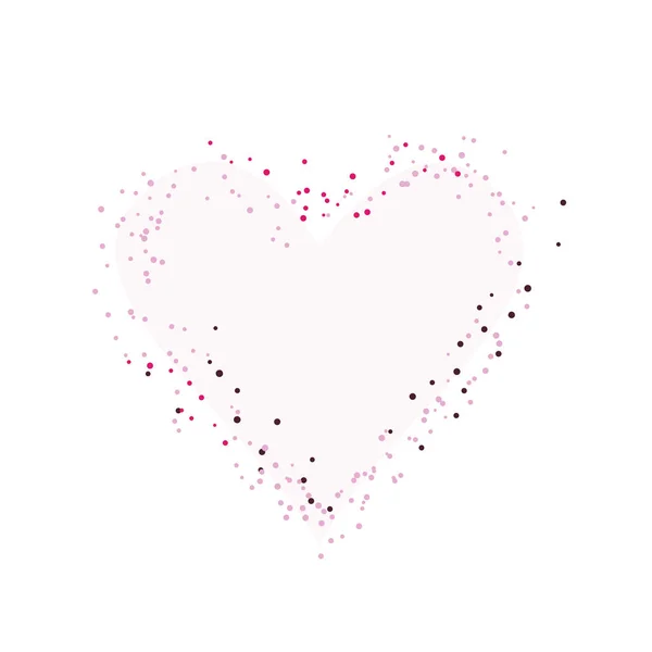 Confetti love heart template design for valentine day — ストックベクタ