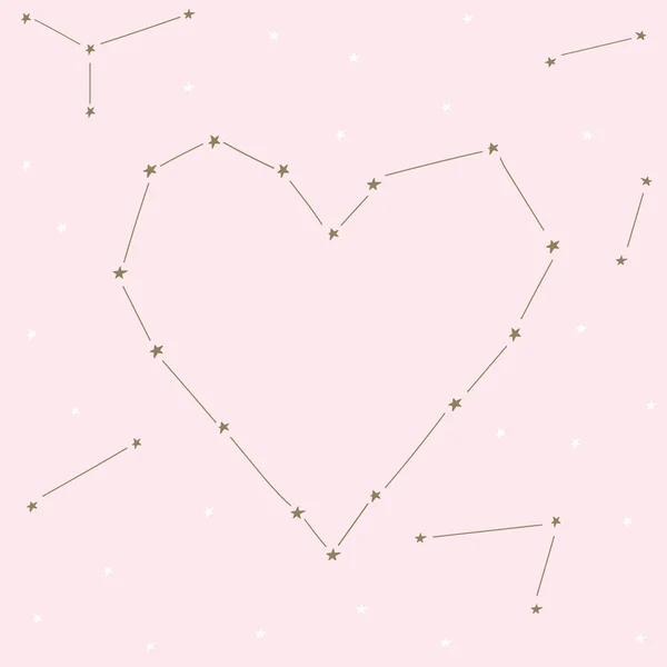 Stars love heart template design for valentine day
