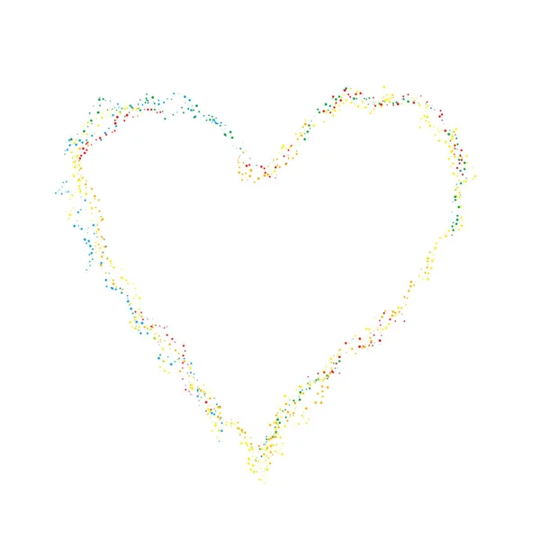 Confetti love heart template design for valentine day — 图库矢量图片