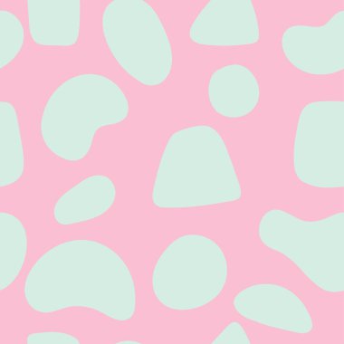 Abstract modern retro seamless background spots shapes