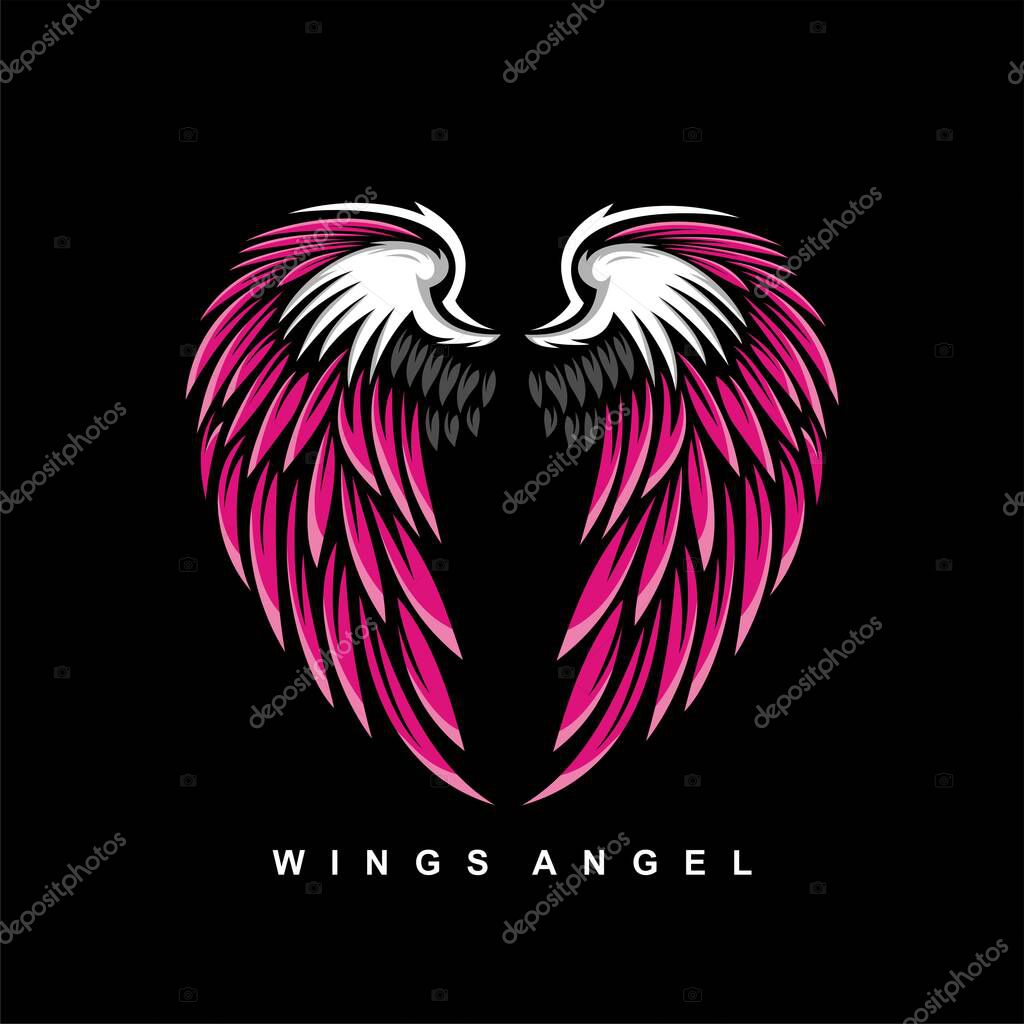 Wings angel vector for valentine day and illustration design