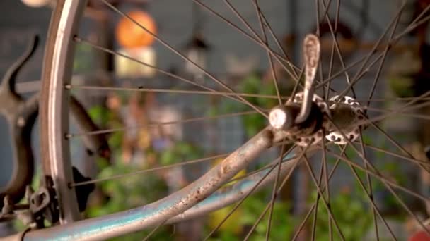 Abandonado Bici Vieja Trastero — Stockvideo