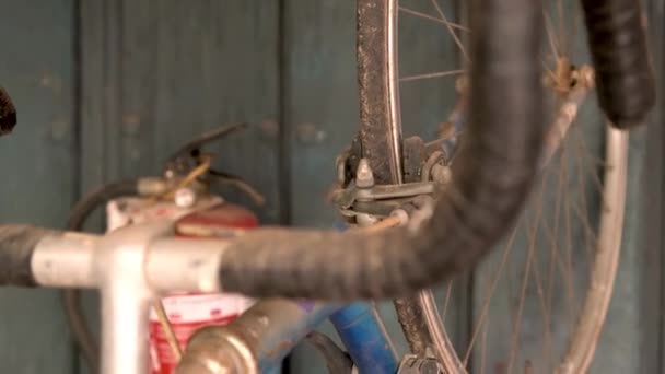 Abandonbici Vieja Trastero — Vídeo de stock