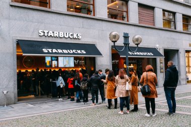 Starbucks kafe yeri Torino, Piedmont, İtalya