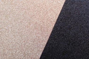 Kopya alanı ile çift renkli siyah ve altın parıltılı arkaplan.