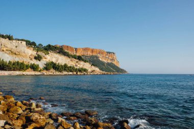 Güney Fransa 'daki Cassis plajından Seaview.