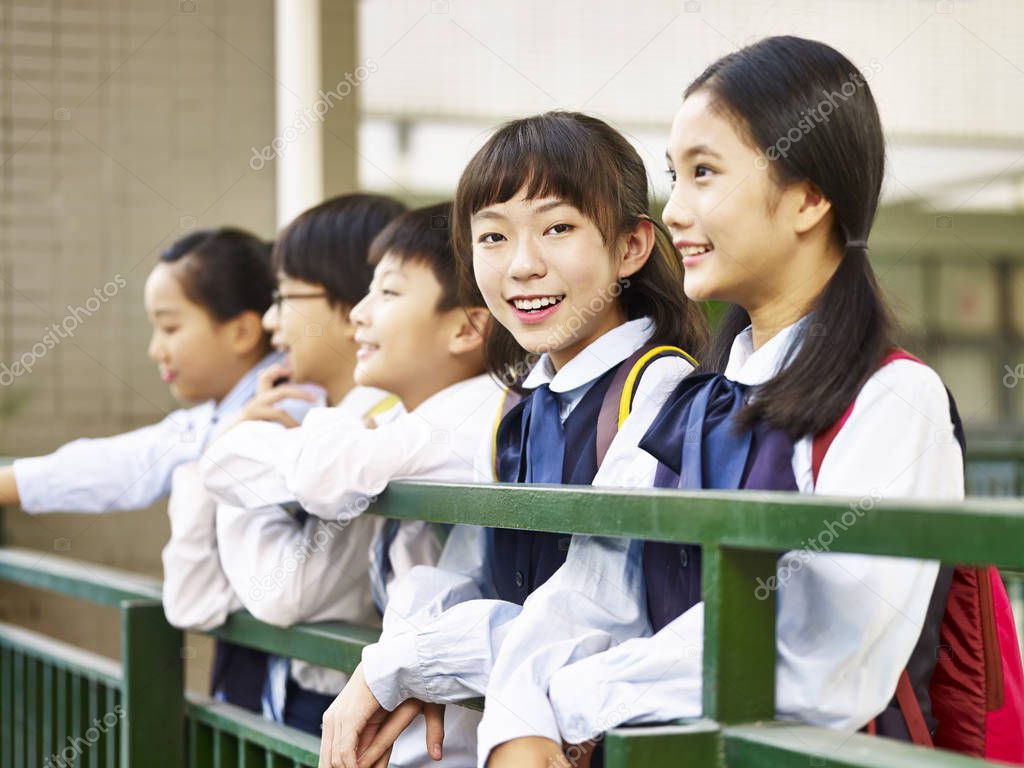 asian elementary schoolgirl