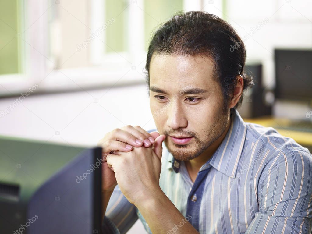 asian business man working in office