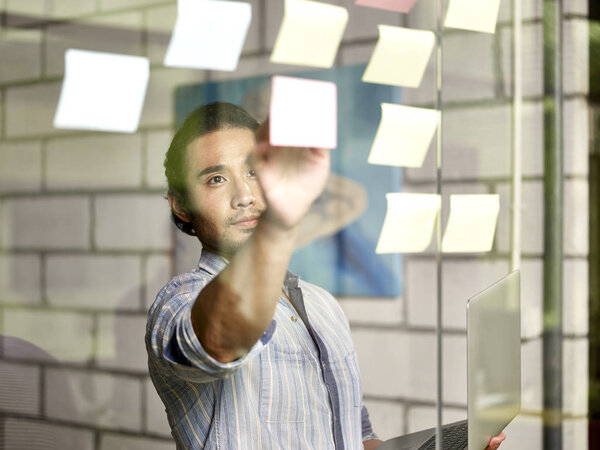 asian businessman working in office